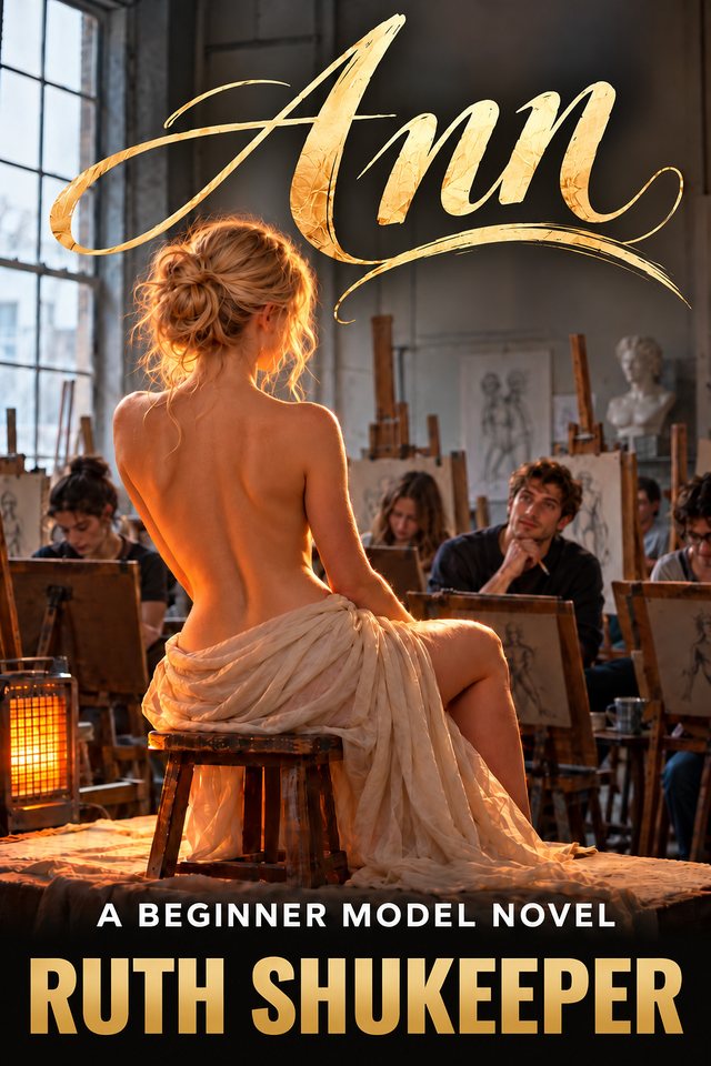 ANN — Book Three cover: a young woman seen from behind on a modeling stool in an art studio, a young art student drawing her